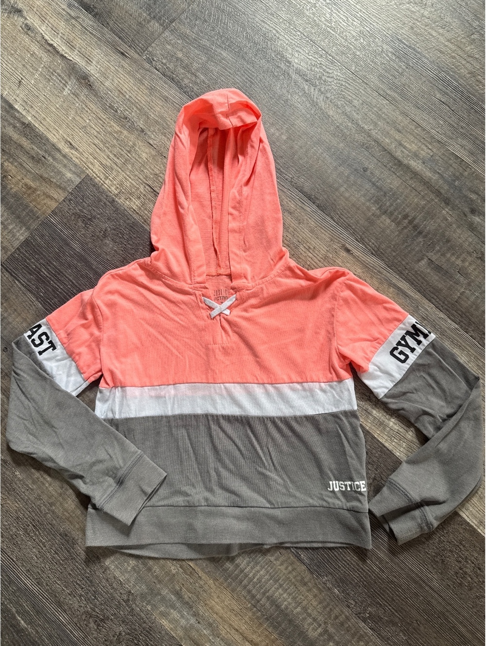 Justice Active Girls' Hoodie Size 7 Gymnast Colorblock Pullover